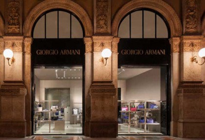 Giorgio Armani in Galleria Vittorio Emanuele II